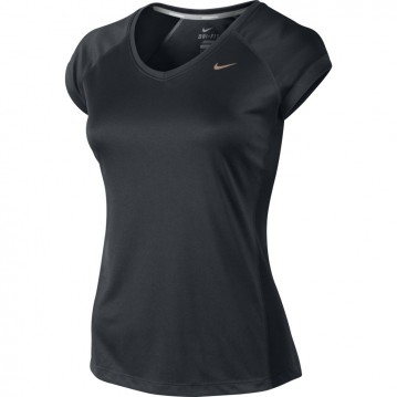 CAMISETA RUNNING NIKE MILER V-NECK MUJER 519831-010